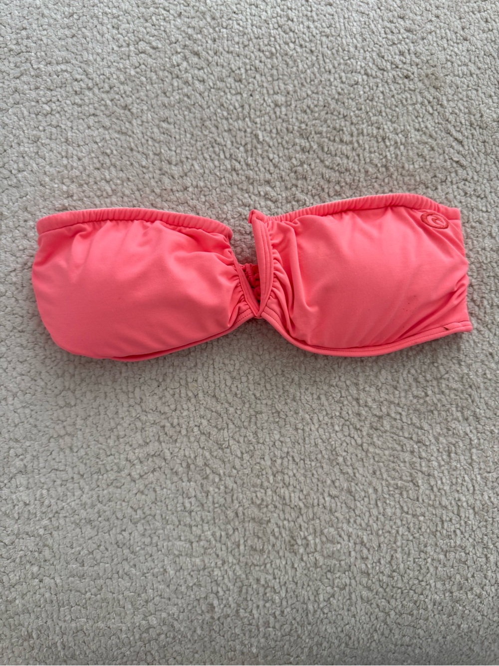 Ripcurl Coral Pink Strapless Swim Top
